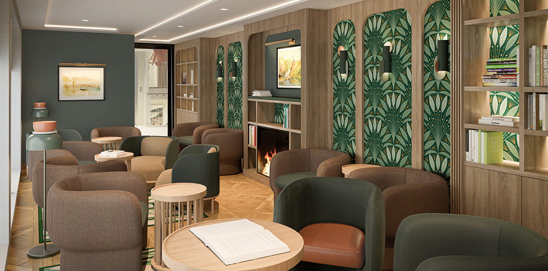 An artist's impression of Lounge on Spirit of the Moselle